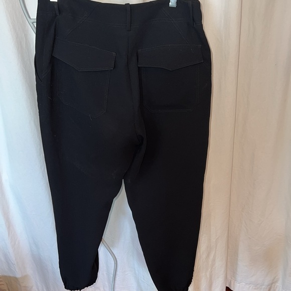 Veronica Beard Manisha Pants Black 10 Elastic Hem Snaps - Picture 2 of 13